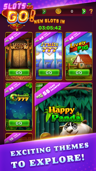 slotsgo casino games lobby with popular slots categories